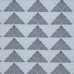 John Robshaw Performance Outdoor Geometric Triangle Fabric- Farzu Azure 5.65 yd
