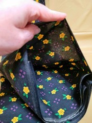 Vintage Loomskill Inc. Fabric 3 Pieces Over 6 Yards Black Yellow Purple Floral