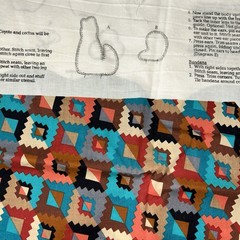 Vintage VIP “Painted Desert” Howling Coyote & Cactus Cut And Sew Fabric Panel