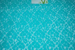 Cotton Nylon Lace woven fabric 58″ Wide beautiful lace Floral soft Minty Green
