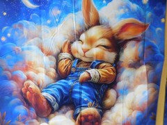 Bunny Dreams Fabric Panel 100%cotton by Marshall Dry Goods