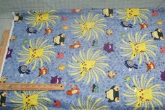 Pokemon Pikachu Eevee Vintage Cotton Quilting Fabric 1 Yd 20″x 60 Fast Shipping