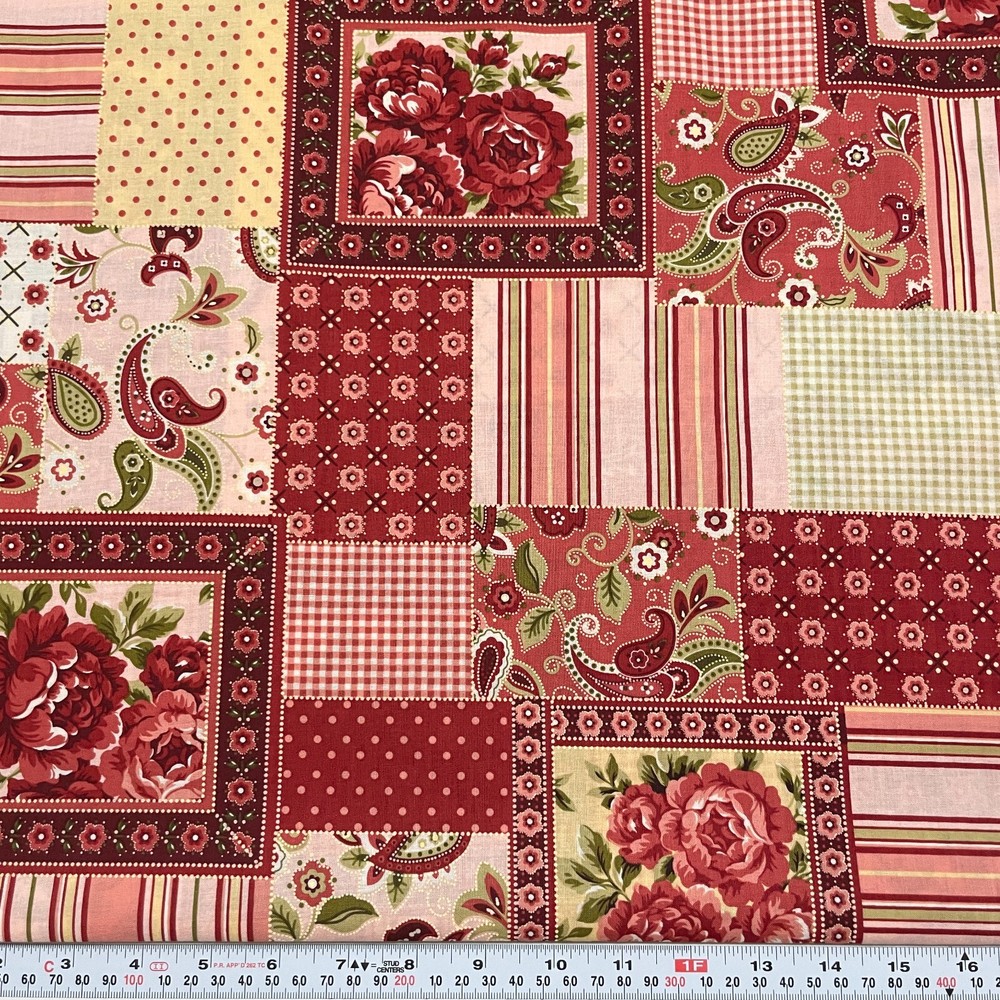 Vintage Cheater Patchwork Marcus Brothers Textiles Cotton by the HALF YARD