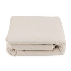 SENJEOK 59 Inch x 6.5 Yards Cotton Linen Fabric, Plain Solid Color Cotton Linen