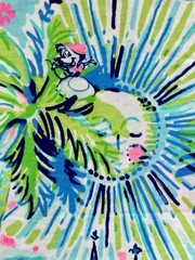 Lilly Pulitzer Pima Cotton Fabric Multi Lilly Loves Cinderella 1 yd (36″x 60”)
