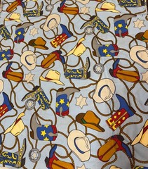 U S Marshall Cowboy Boots Fabric one 17 x 20 inch piece 100% Cotton Free Ship