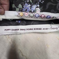 Vintage Daisy Kingdom Black Poppy Damask Floral #5108: 5 yards Fabric USA