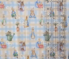 100% Cotton Woven Fabric Novelty Peter Rabbit Kids Books By the 1/4 Yard 9×56