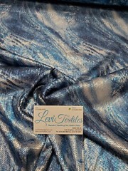 Digitally Printed Stretch Sequin on Spandex Fabric Sold BTY “Blue Waves”