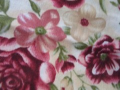 4-1/3 YD BURGANDY ROSES FLORAL “MISTY GARDEN” 100% COTTON OOP