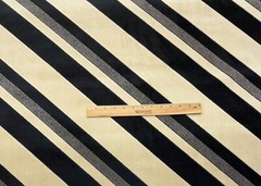 LJ GROUNDWORK SERENO STRIPE MALT ONYX BLACK VELVET FABRIC BY 1/2(0.5) YARD 50″W