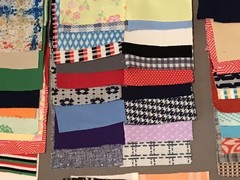 Set Of 130 Bowtie Pattern Quilting Pieces Multi Colors 7.5” Squares