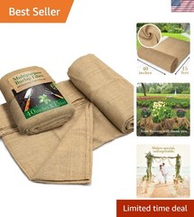 Versatile 40″ x 15′ Burlap Fabric Roll – Perfect for DIY, Gifts & Rustic Events