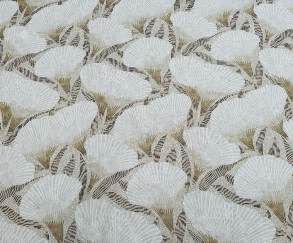 Schumacher Curtain Fabric ‘CONSTANCE – NEUTRAL’ 3.8 METRES 100% Linen