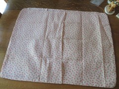 Feed Sack Floral Fabric Made Into Pillowcases Size 40 X 21 Cotton Fabric