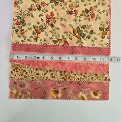 Vintage Sample Swatch Pack David Textiles Fabric Floral Morning Glory 12″x12-18″
