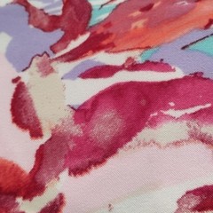 Modern Floral Abstract Twill Fabric 59×75″ Woven Polyester Blend