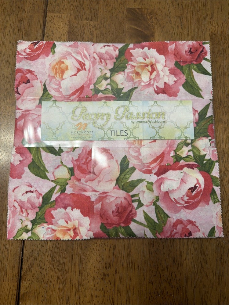 Northcott Peony Passion by Lynnea Washburn 10″ Layer Cake (Tiles) 42 pcs 10” sqs