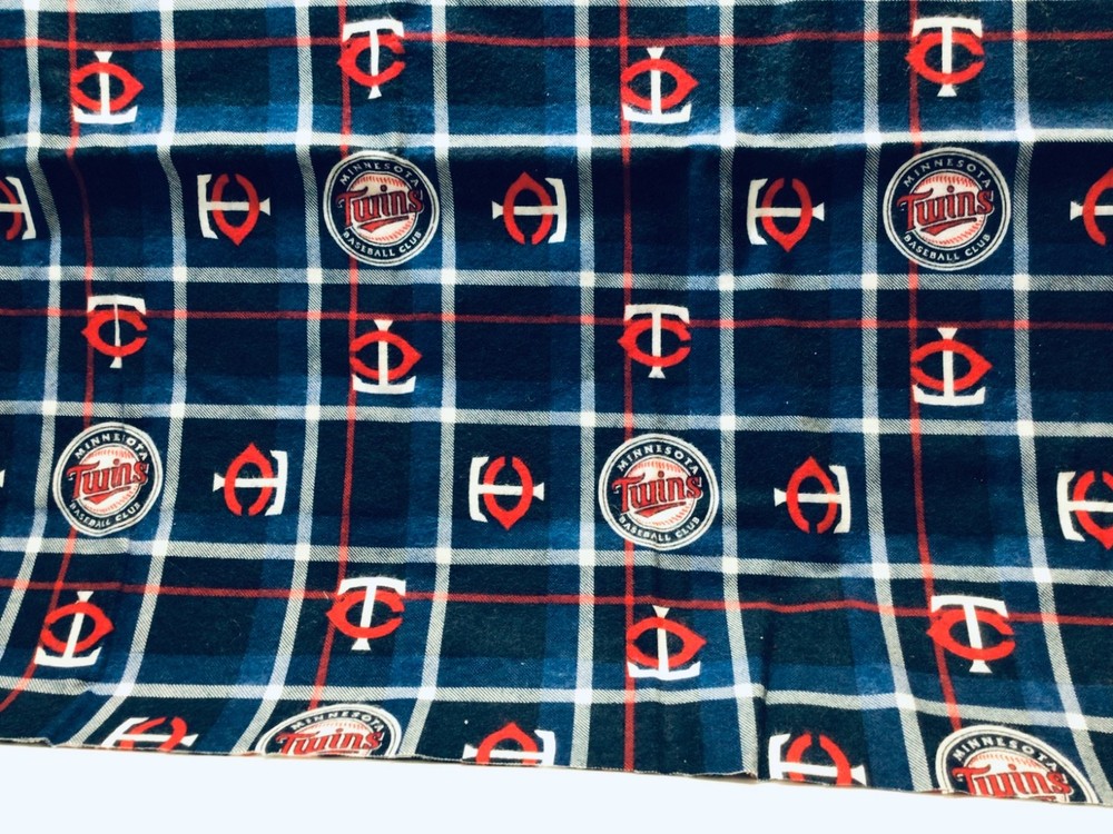 Minnesota Twins Flannel Fabric 18” X 44” New