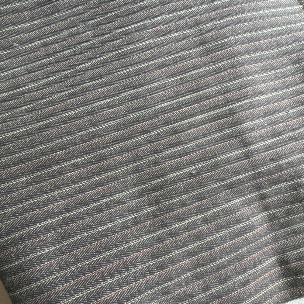 Classic Brown Herringbone Stripe Stretch Suiting Fabric Cotton Blend BTHalfY #45