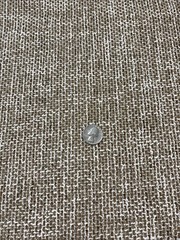Upholstery Fabric Medium Brown White Woven Non-Slip Back 2 Yds 56” Wide