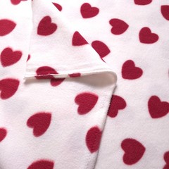 Red Heart Fleece Fabric 58″ Wide Valentine Hearts Fleece Yard Crimson