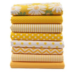 Yellow Fat Quarters Fabric Bundles 18×22 inch for Sewing Quilting Crafting
