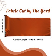 MDS Charmeuse Sateen Fabric 10 Yards 44″ Wide Brunt Orange