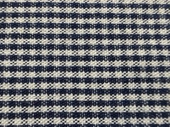 Woven navy & white check plaid fabric, 5.5 yard length, 59″ wide. For aprons +