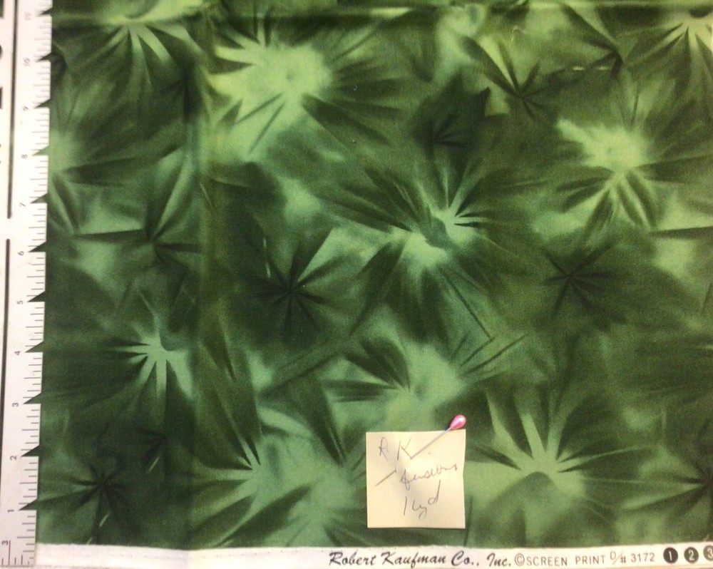Robert Kaufman Fusion Green Tonal Starburst Cotton Fabric 1 Yard