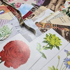 Junk Journal Lot 1 Lb Ephemera Trim Lace Fabric Craft Collage Paper Book Cover