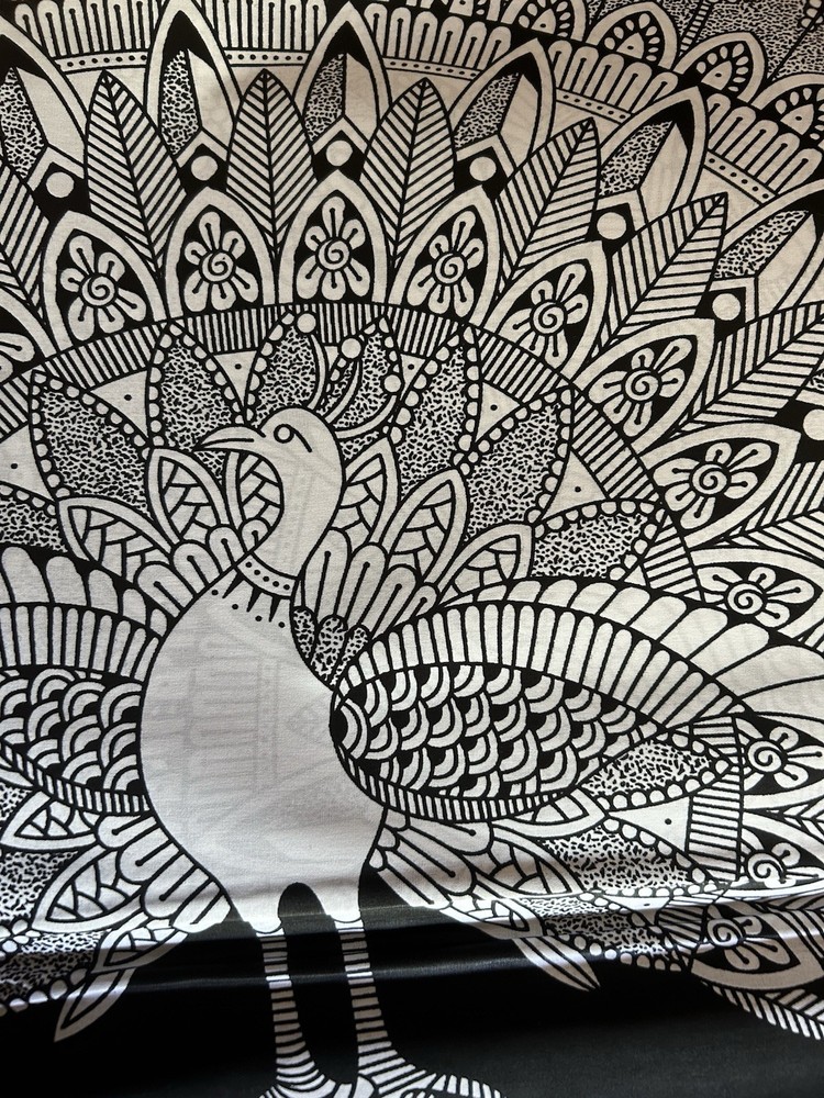 Beautiful Black And White 100% Cotton Fabric, 6 Yards