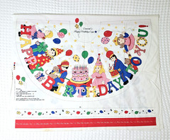 Vintage Magical Birthday Party Cape Cotton Kids Balloons Concord Fabric READ