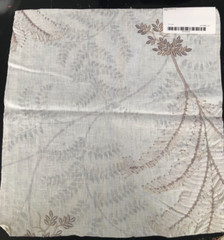 COLEFAX & FOWLER Rochelle in Beige 17 x 18 1/4″ Embroidered Fabric Sample