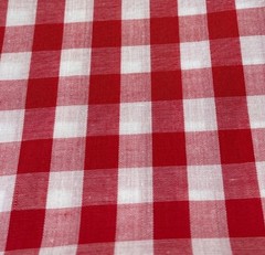 Red & White Gingham Cotton Fabric 1/2 yard x 44″ Crafts Sewing Projects