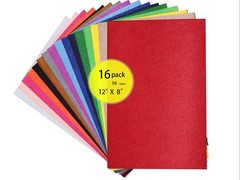 16pcs 20cm × 30 cm x 2mm Approx. 8 × 12 x 0.08 inches 16 Colors for Choice A4…