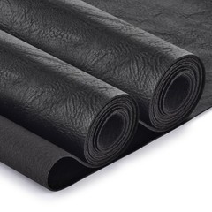 Black Faux Leather Fabric PU Vinyl, Soft Durable Upholstery, 36″x54″ Cut