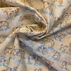 2 yards 9″ Grazing Cows & Calves Cotton Quilting Fabric by Jo-Ann Fabrics