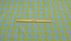 P KAUFMANN CRINKLE AQUA BLUE SEERSUCKER LOOK POLYESTER FABRIC BY THE YARD 56″W