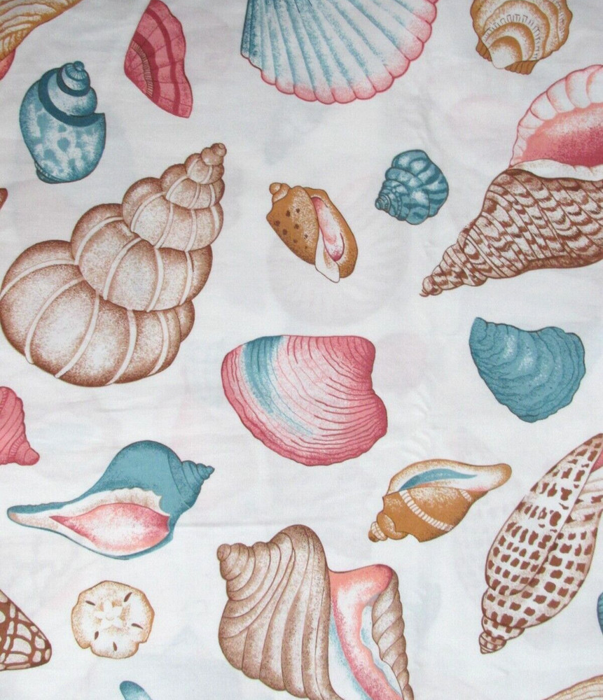 Cranston Print Works Co. Sea Shell Nautical Beach Coastal Fabric 45″ x 2 YDS