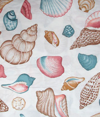 Cranston Print Works Co. Sea Shell Nautical Beach Coastal Fabric 45″ x 2 YDS