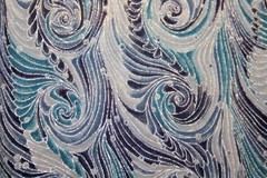 SWWIRLEYS IN BLACK, GRAY AND TURQUOISE-WINDSOR FROM HOFFMAN – 100% COTTON FABRIC