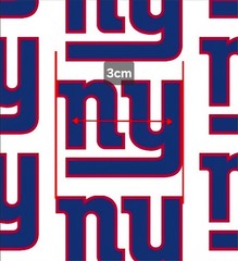 Giants Polyester Cotton blend fabric. 18″ x 55″ Football 1113899