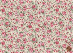 Country Floral JELLY ROLL: 20) 2 1/2″ x 44″ Strips, PINK GREEN BEIGE, Dups