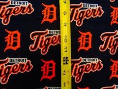 DETROIT TIGERS BASEBALL MLB 100% COTTON 1/2 YD BRAND NEW SPORT DESIGN