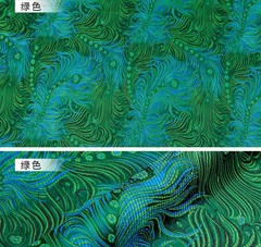 Ancient Chinese Tang Diy Costume Kimono Cos Faux Silk Peacock Tail Sewing Fabric