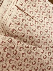Vintage Light Pink Calico Cotton Quilt Fabric Cabbage Rose BTHY