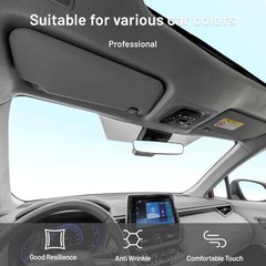Auto Headliner Fabric 120“ L × 60” W Ultra-Fine Velvet with 120″L×60″W Gray