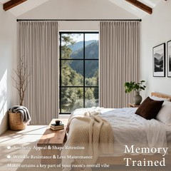 70 Inch Wide Blackout Curtains 96 Inches Long Pinch Pleated Burlywood Birch |…
