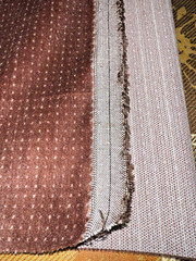 EUC burgundy heavily napped synthetic upholstery fabric, 2.1yd long x 52.5″ wide